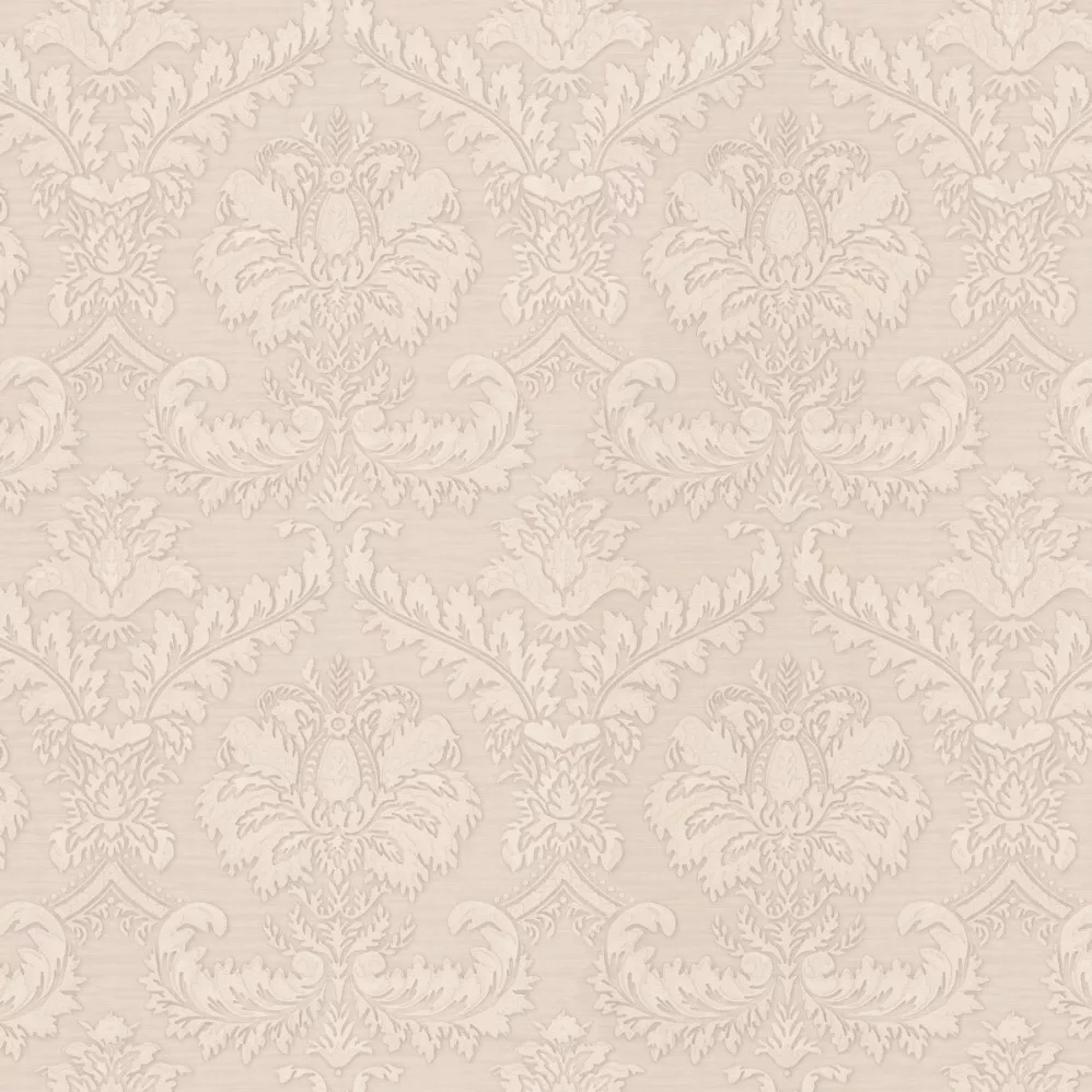 Обои бежевый дамаск Euro Decor виниловые Opus  арт.6028-02